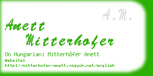 anett mitterhofer business card